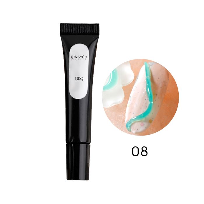 3D Korean Style Nail Gel Nail Every Day And Night 08 Cyan 