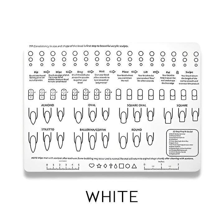 Reusable Acrylic Nail Art Practice Sheet Nail Every Day And Night 