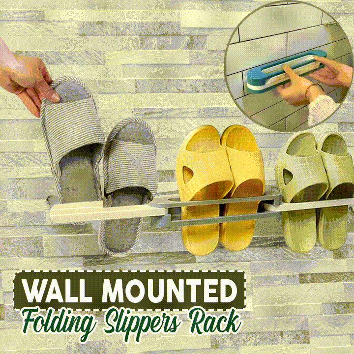 Wall Mounted Folding Slippers Rack