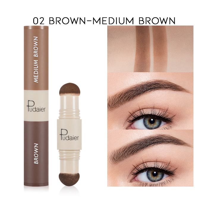2 Color Brow & Hair Sponge Pen Make-up Every Day And Night 02 Brown-Medium Brown 1pc 