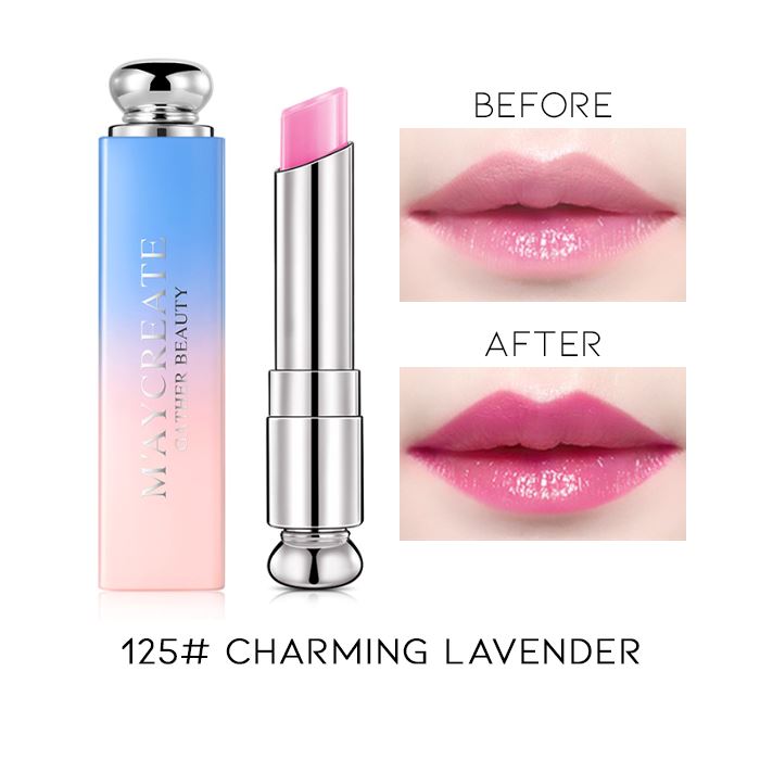 Color Changing Moisturizing Lip Balm Make-up Every Day And Night 125# Charming Lavender 1pc 