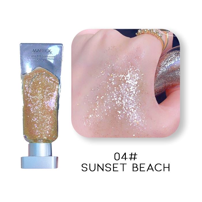 Paint it On Glitter Eyeshadow Make-up Every Day And Night 04# Sunset Beach 1pc 