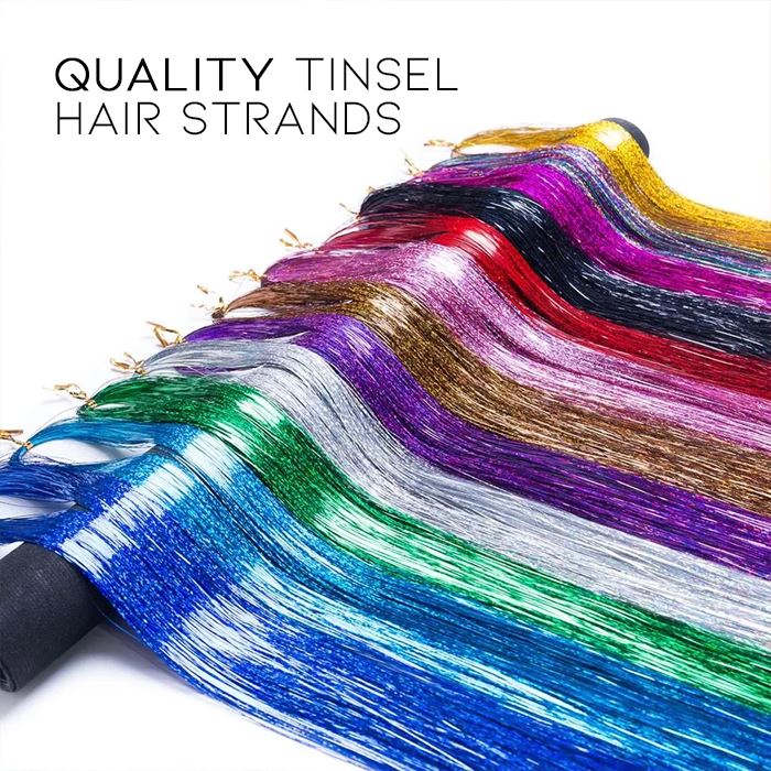 DIY Colorful Tinsel Hair (4 packs set) Hair Styling Tools Every Day And Night 