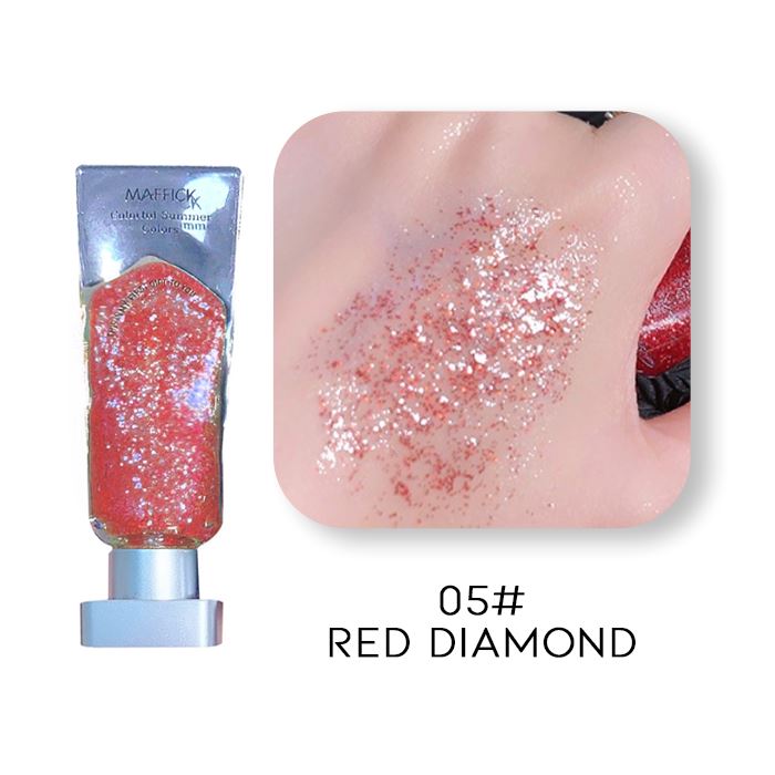 Paint it On Glitter Eyeshadow Make-up Every Day And Night 05# Red Diamond 1pc 
