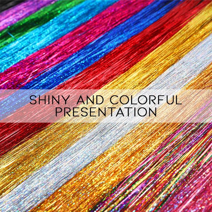 DIY Colorful Tinsel Hair (4 packs set) Hair Styling Tools Every Day And Night 