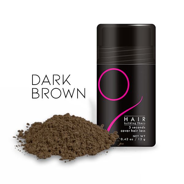 FluffUp Hair Fiber Powder Hair Color Every Day And Night Dark Brown 