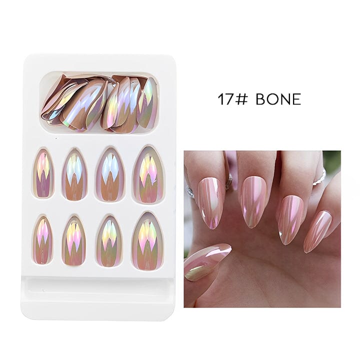 Ready to Go Semi-Transparent Chrome Nail False Nail