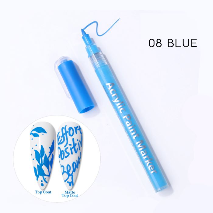 Nail Art Graffiti Pen Nail Every Day And Night 08 Blue 1pc 