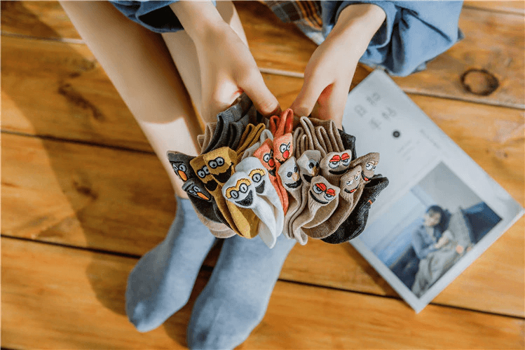 Embroidered Cartoon Women Socks