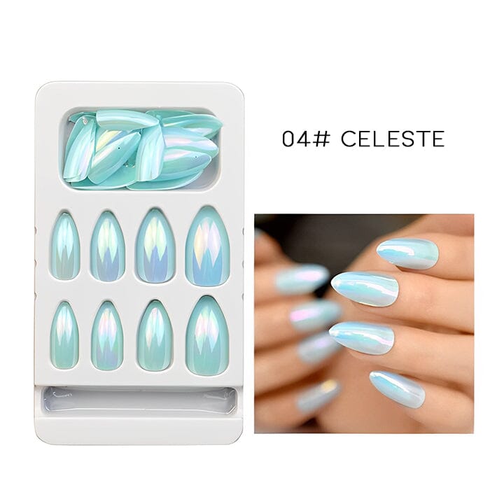 Ready to Go Semi-Transparent Chrome Nail False Nail