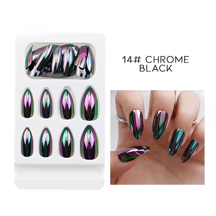 Ready to Go Semi-Transparent Chrome Nail False Nail