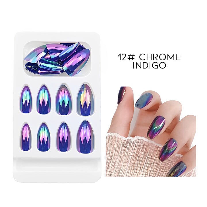 Ready to Go Semi-Transparent Chrome Nail False Nail