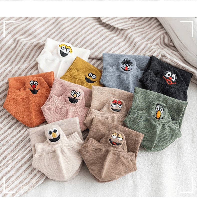 Embroidered Cartoon Women Socks