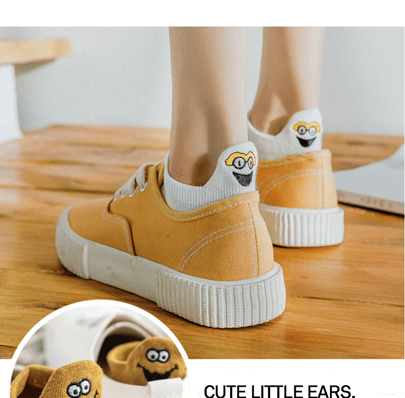 Embroidered Cartoon Women Socks