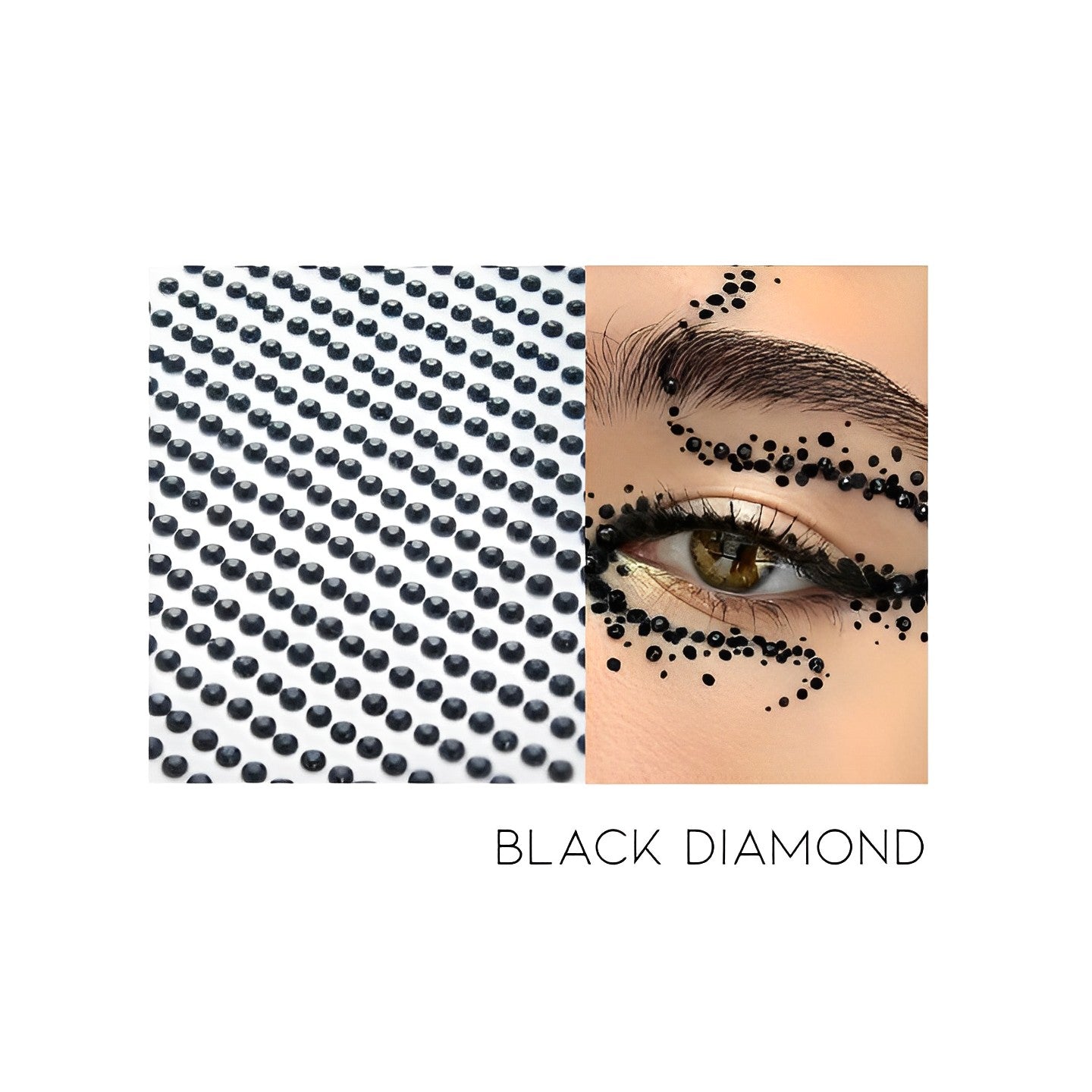Self-Adhesive Hair/Body/Face Diamond Costumes & Accessories Every Day And Night Black Diamond (3 sheets of 4-6mm) 1 pc 