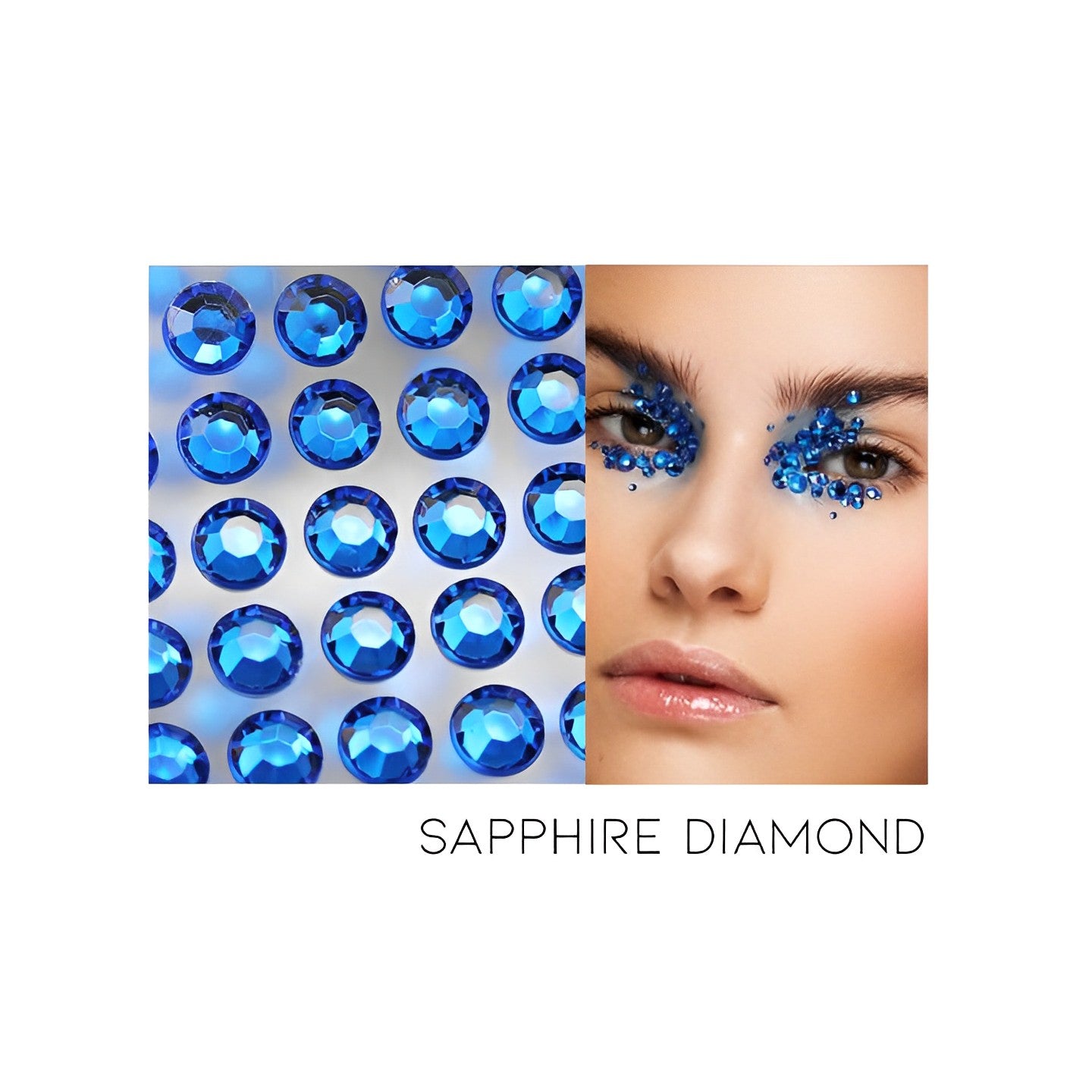 Self-Adhesive Hair/Body/Face Diamond Costumes & Accessories Every Day And Night Sapphire Diamond (3 sheets of 4-6mm) 1 pc 
