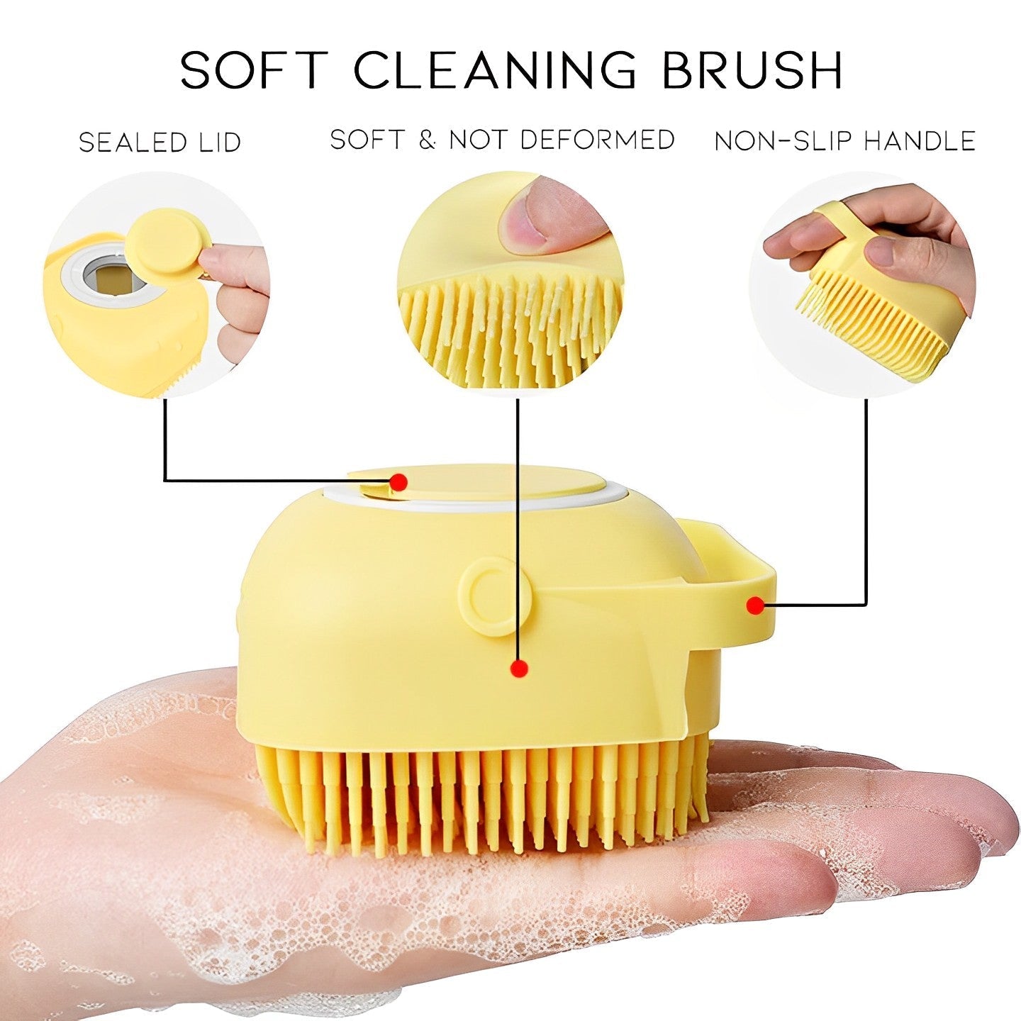 Silicone Deep Cleaning Shower Brush Personal Care Every Day And Night 