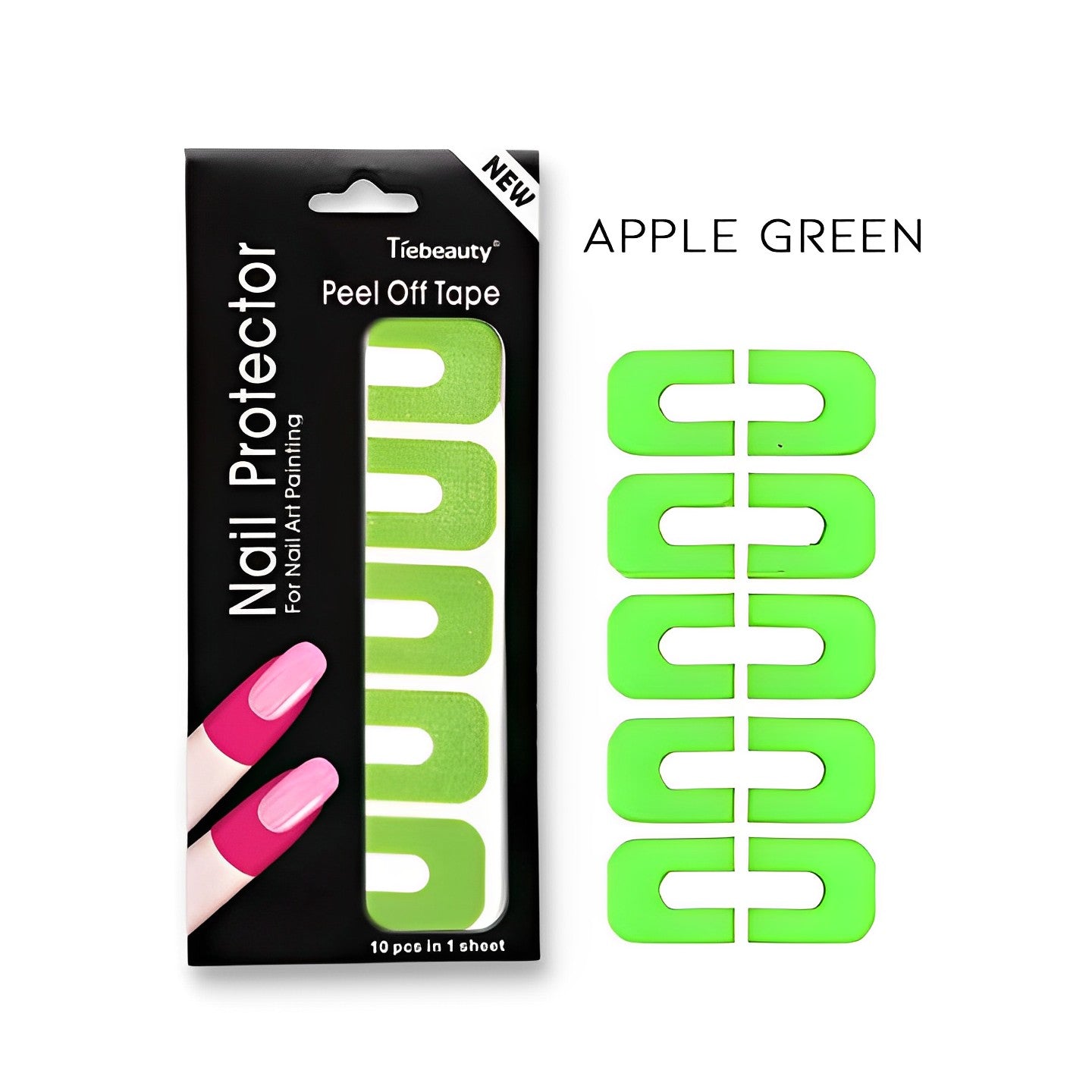 Reusable Nail Polish Guard Tape Nail Every Day And Night Apple Green 1 pc 