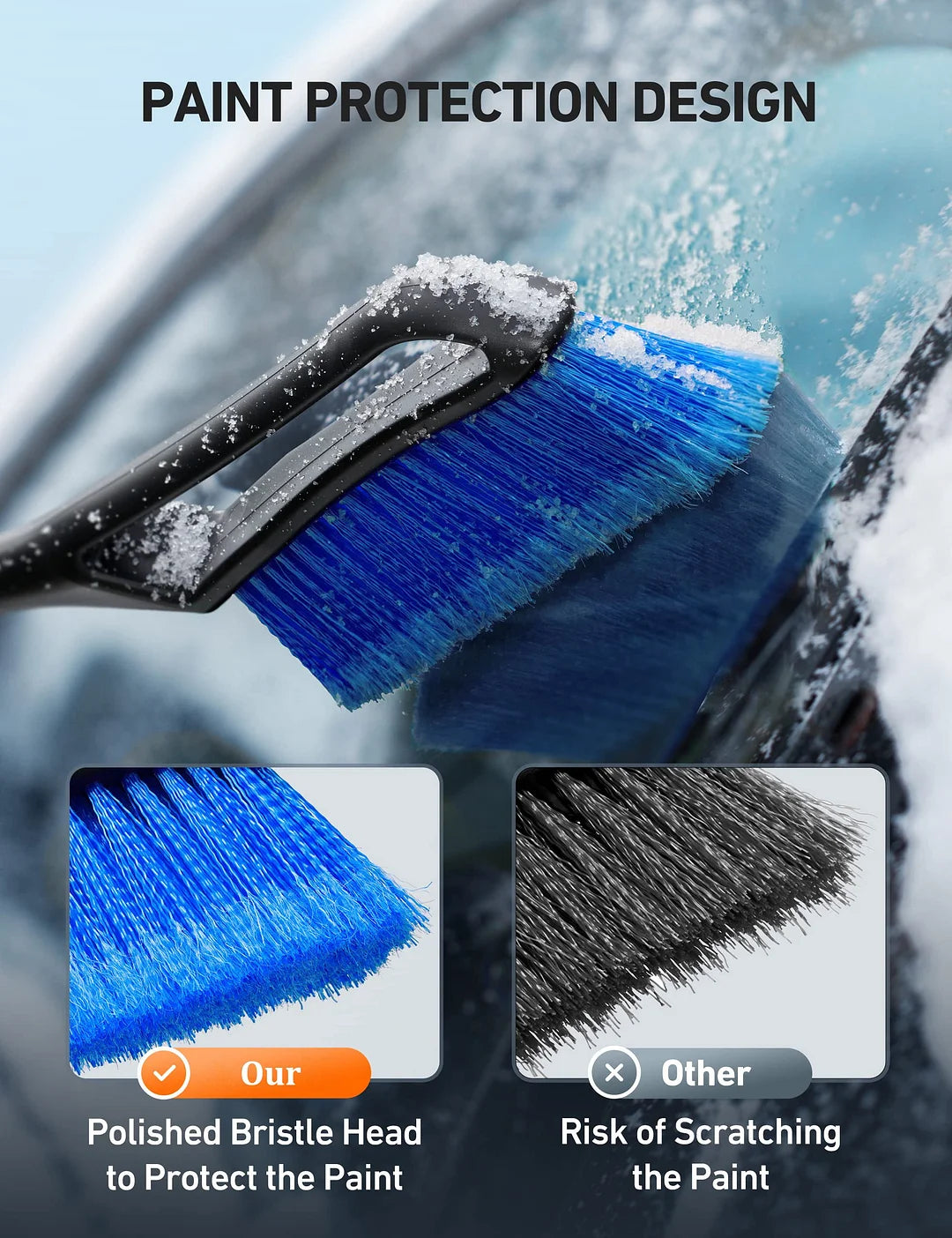 Fivfivgo™ 2-in-1 Detachable Ice Scraper Snow Brush