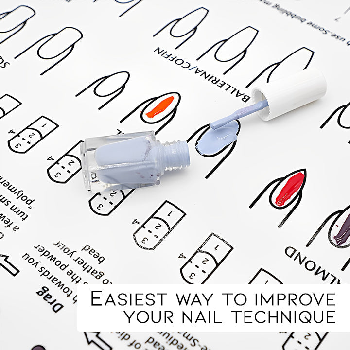 Reusable Acrylic Nail Art Practice Sheet Nail Every Day And Night 