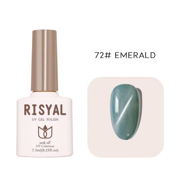 Semi-Transparent Cat Eye Nail Gel Every Day And Night 72# Emerald 