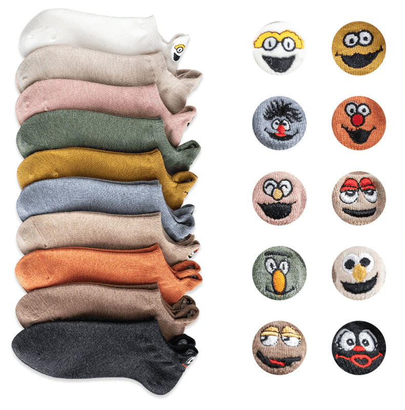 Embroidered Cartoon Women Socks