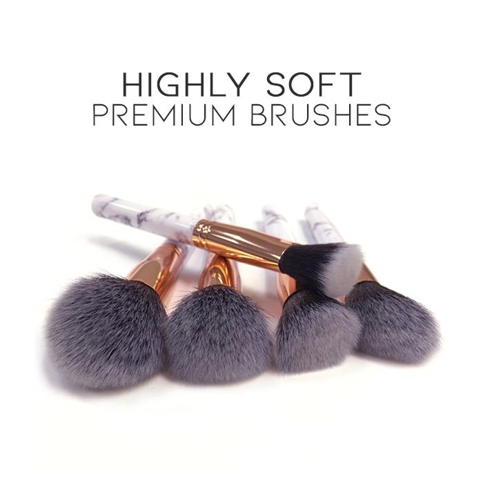 Beginner Marble Makeup Brush Set Make-up Every Day And Night 