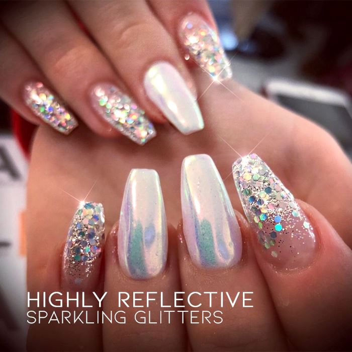 Cream-like Nail Gel (Large Glitter Collection) Nail Every Day And Night 