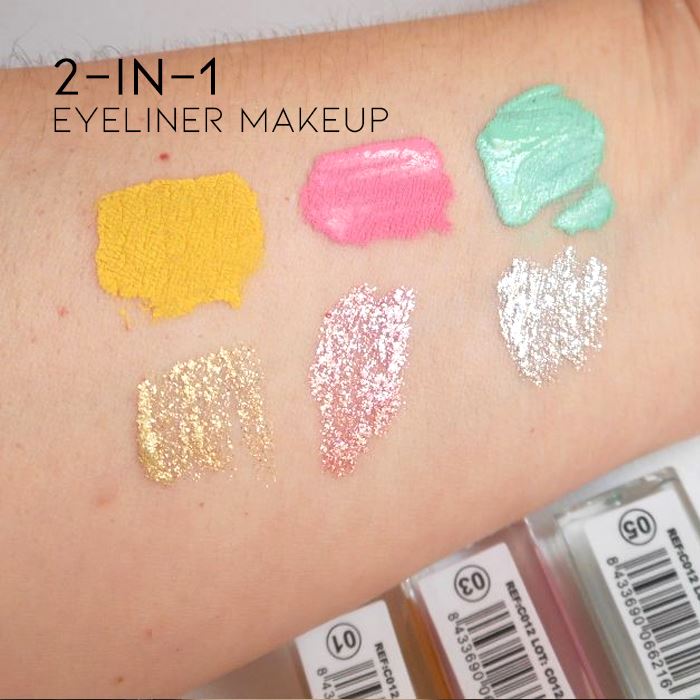 Matt & Glitter 2-In-1 Liquid Eyeshadow Make-up Every Day And Night 