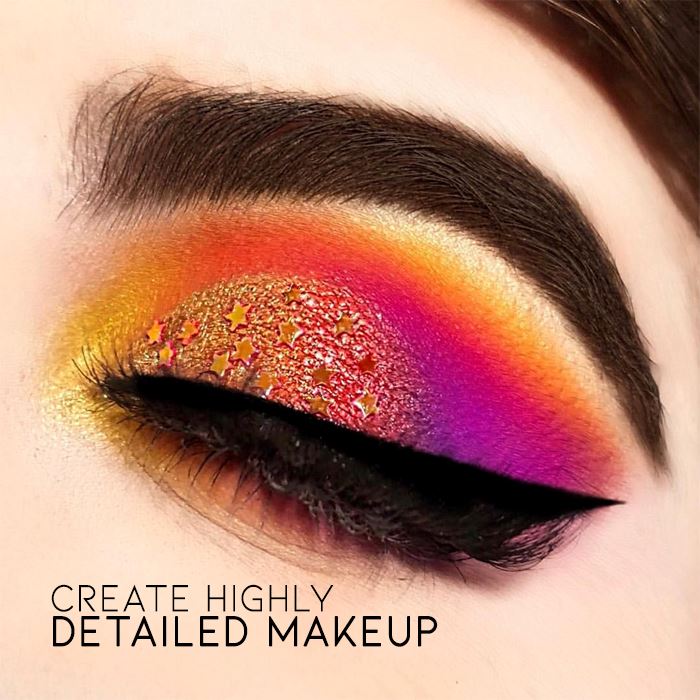 Detailed Makeup Glasses Make-up Every Day And Night 