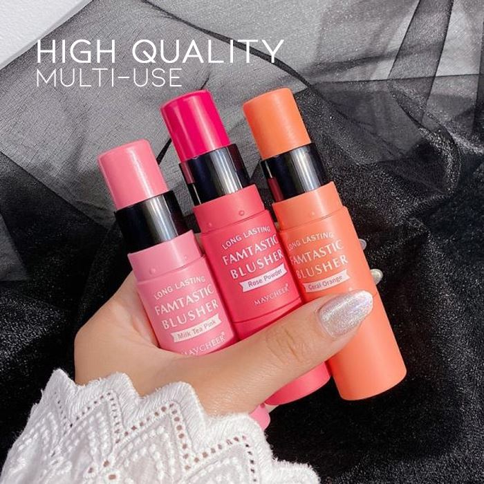 Multi-Use Creamy Blush Stick With Brush Make-up Every Day And Night 