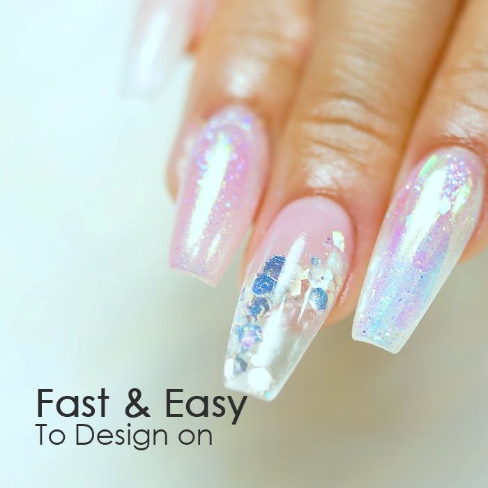 Seamless Transparent Fake Nails (240 pcs) Nail Every Day And Night 