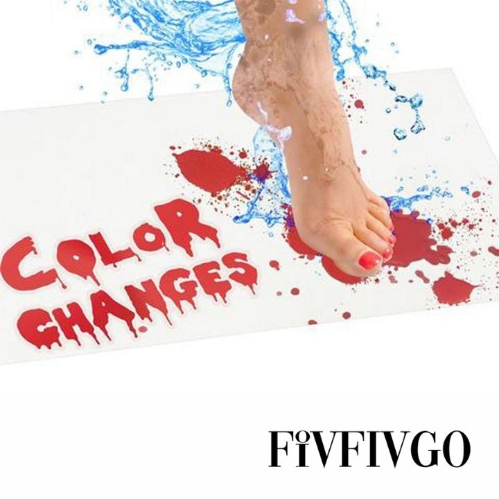 Fivfivgo™ Tapis de Bain Effrayant Changeant de Couleur