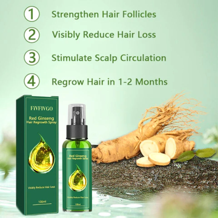 Fivfivgo™ Ginseng rouge Spray pour la croissance des cheveux