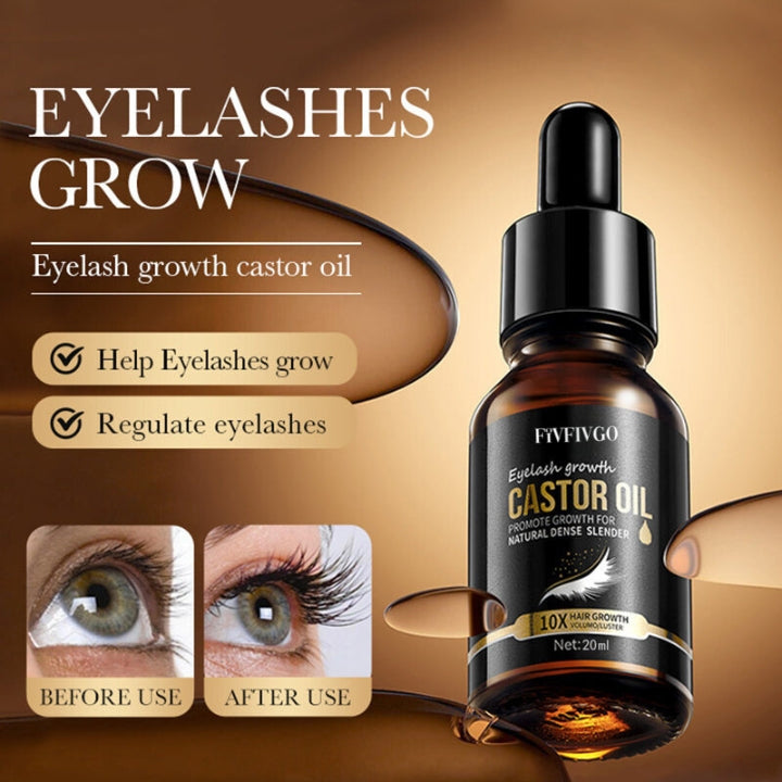 Fivfivgo™ 100% natürliches Rizinusöl Wimpern-, Augenbrauen- und Haarwachstumsserum