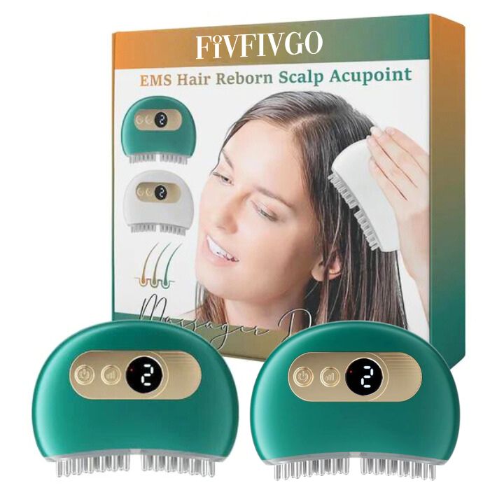Fivfivgo™ Appareil de massage du cuir chevelu EMS hair reborn acupoint