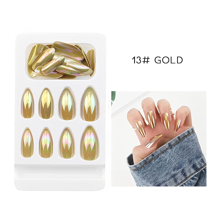 Ready to Go Semi-Transparent Chrome Nail False Nail