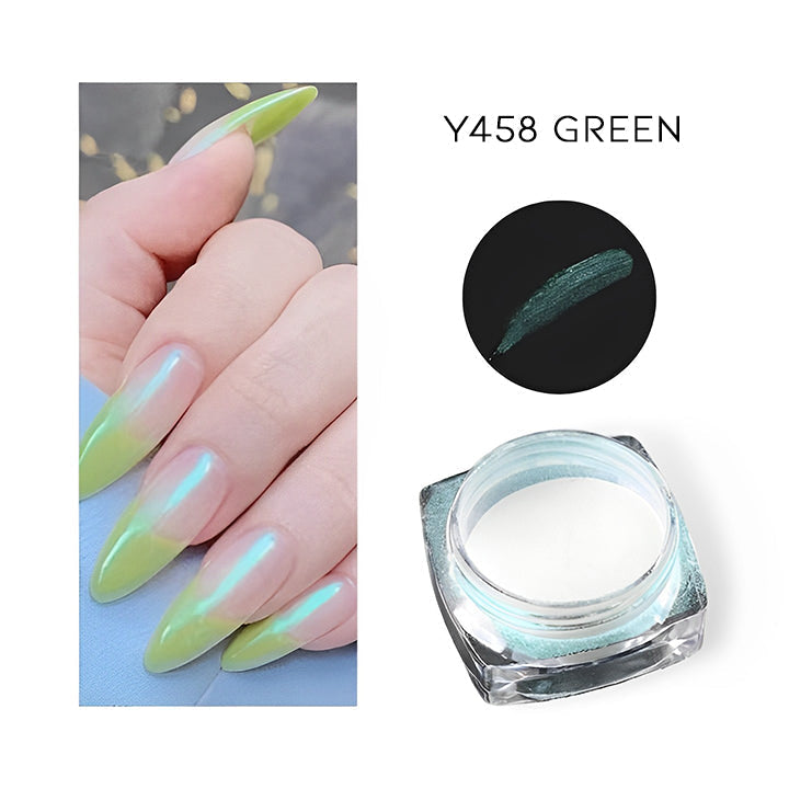Pearl Nail Art White Wedding Nail Chrome Powder Nail Every Day And Night Y458 Green 