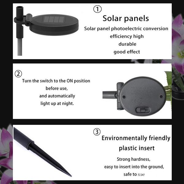 Lily Solar Garden Stake Lights (Pack of 4 Lilies)