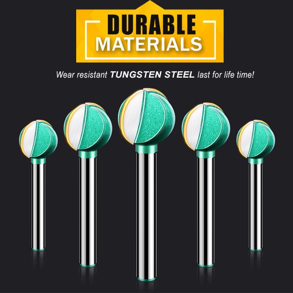 Spherical Wood Carving Bits