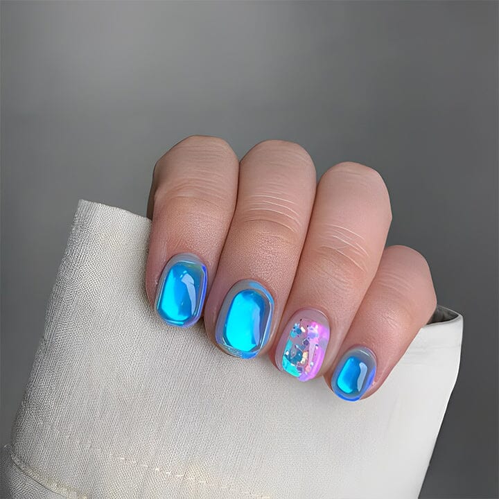 Ice Cube Aurora Nail Sticker 6pcs Set Nail Every Day And Night 