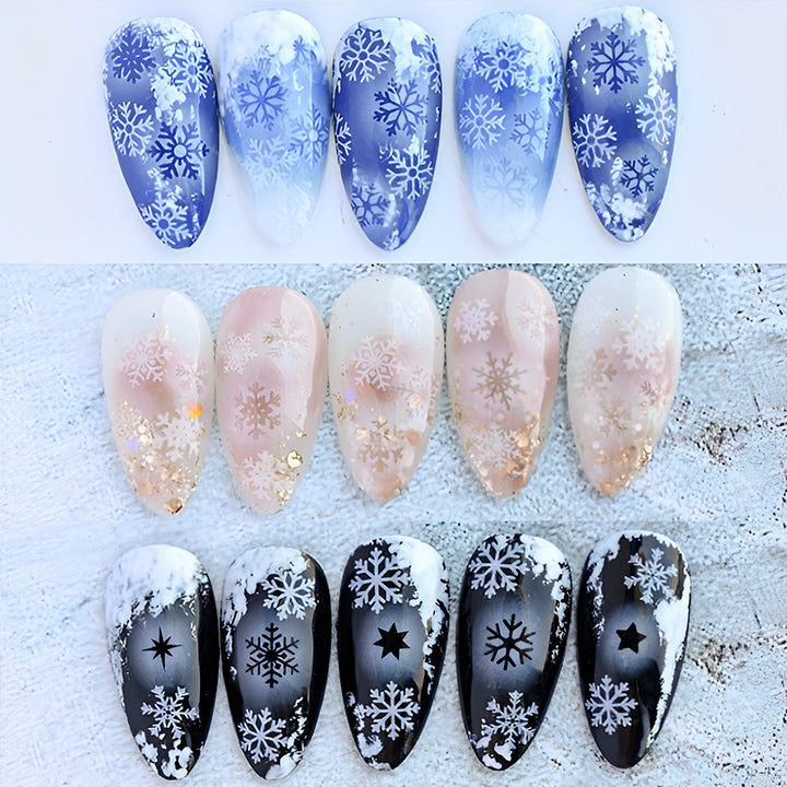 Christmas Snowflake Nail Sticker Set Nail Every Day And Night 