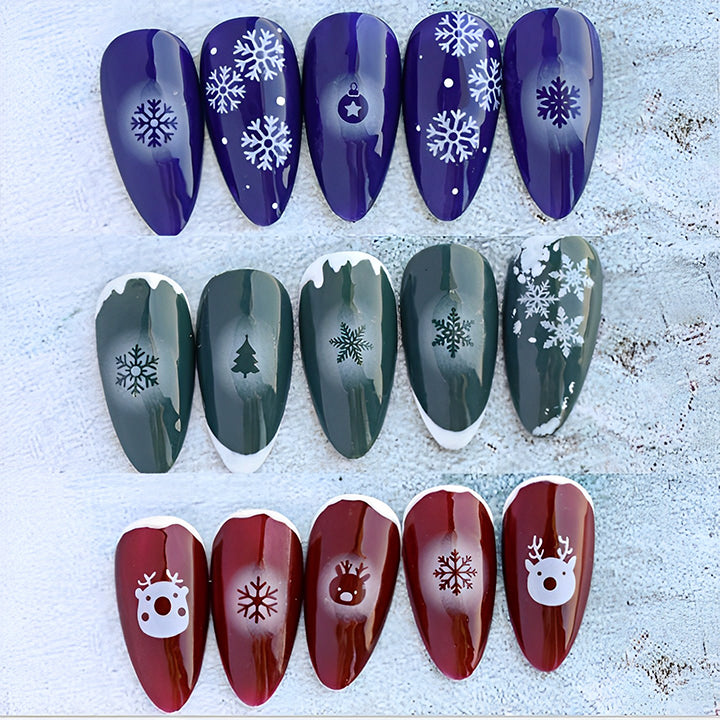 Christmas Snowflake Nail Sticker Set Nail Every Day And Night 