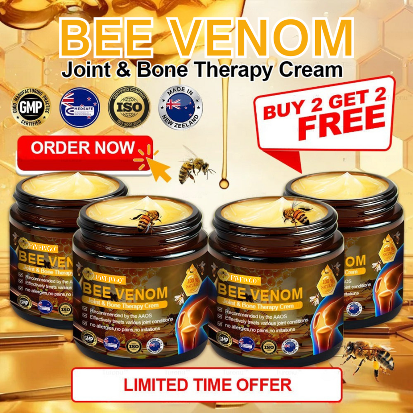 Fivfivgo™ Bee Venom Joint & Bone Therapy Cream
