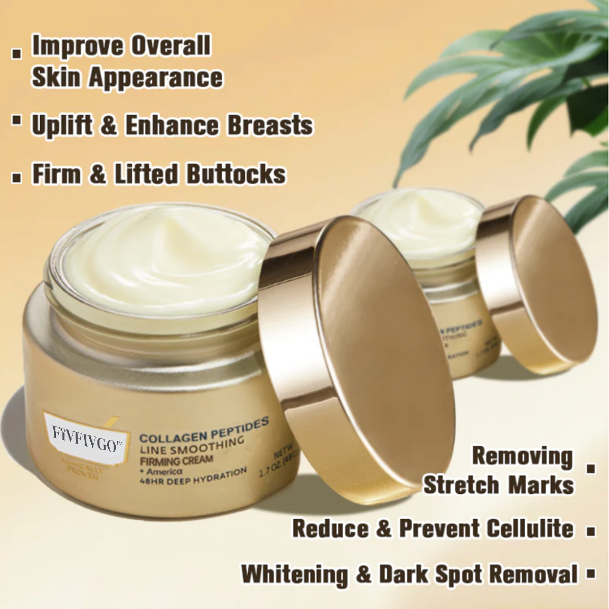 Fivfivgo™ Advanced Collagen Peptide Firming Cream (Address Crepe & Sagging) 🔥 LAST DAY SALE 70% OFF