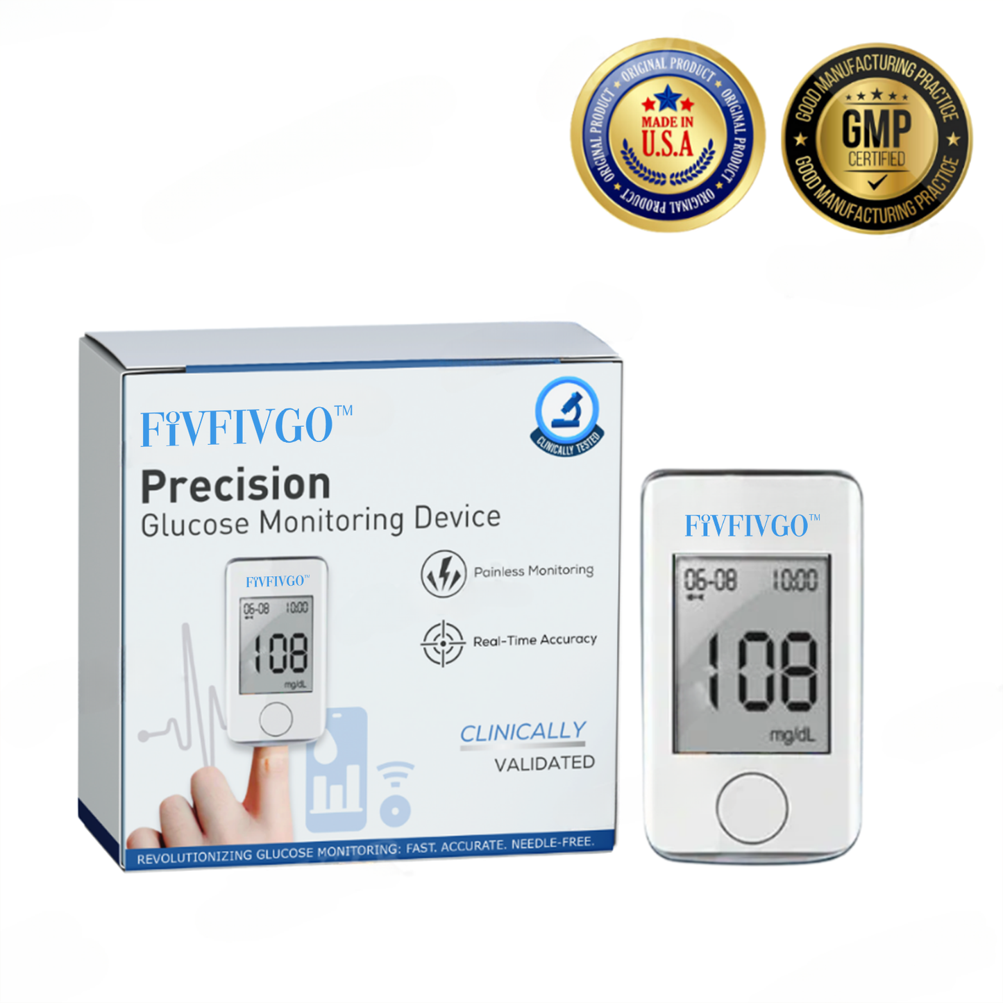 Fivfivgo™ Präzisionsgerät zur Glukoseüberwachung 👩‍⚕️ Von Medizinern empfohlen! 👨‍⚕️