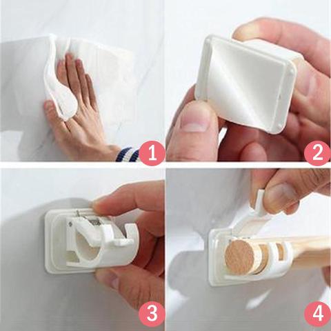 Nail-free Adjustable Rod Bracket Holders