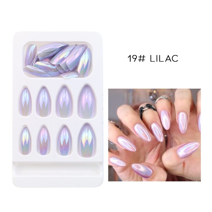 Ready to Go Semi-Transparent Chrome Nail False Nail