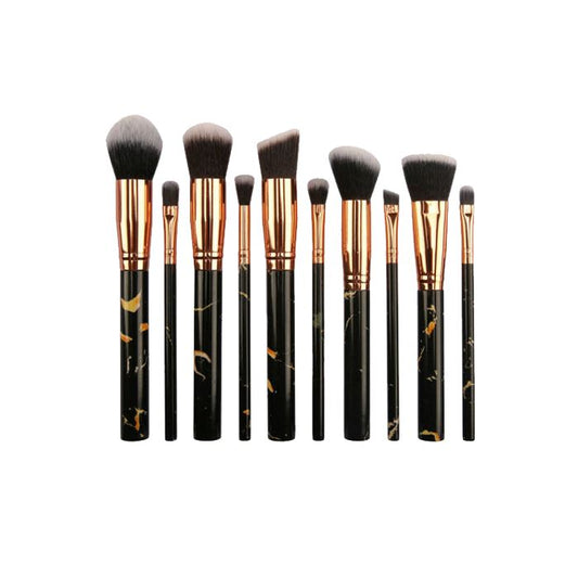 Beginner Marble Makeup Brush Set Make-up Every Day And Night Black 
