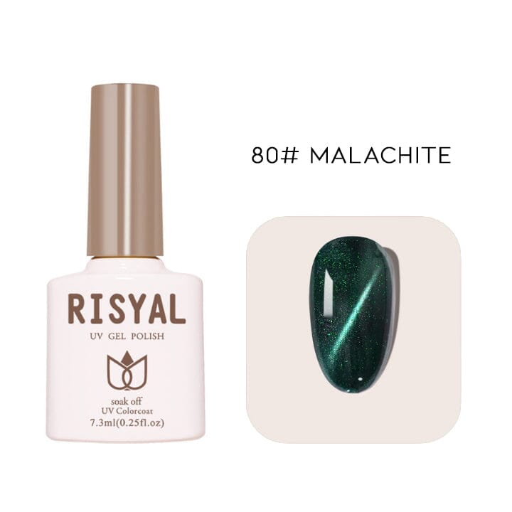 Semi-Transparent Cat Eye Nail Gel Every Day And Night 80# Malachite 